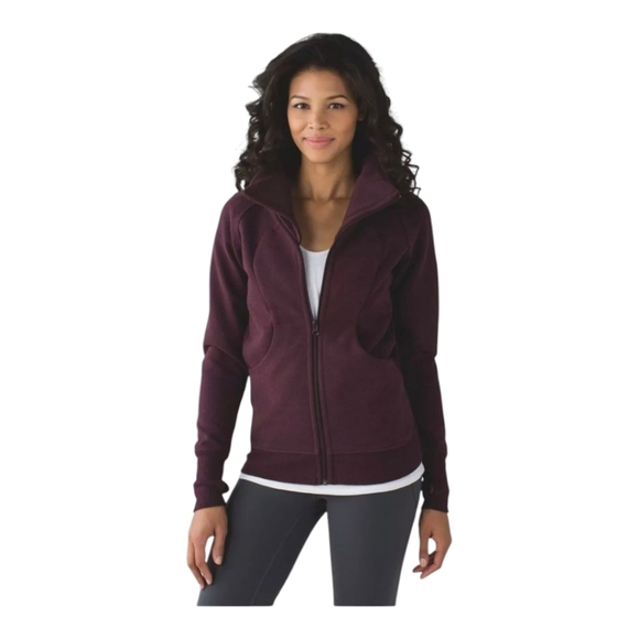 Lululemon Cozy Cuddle Up Jacket Heathered Bordeaux Drama / Bordeaux Drama - Picture 3 of 13